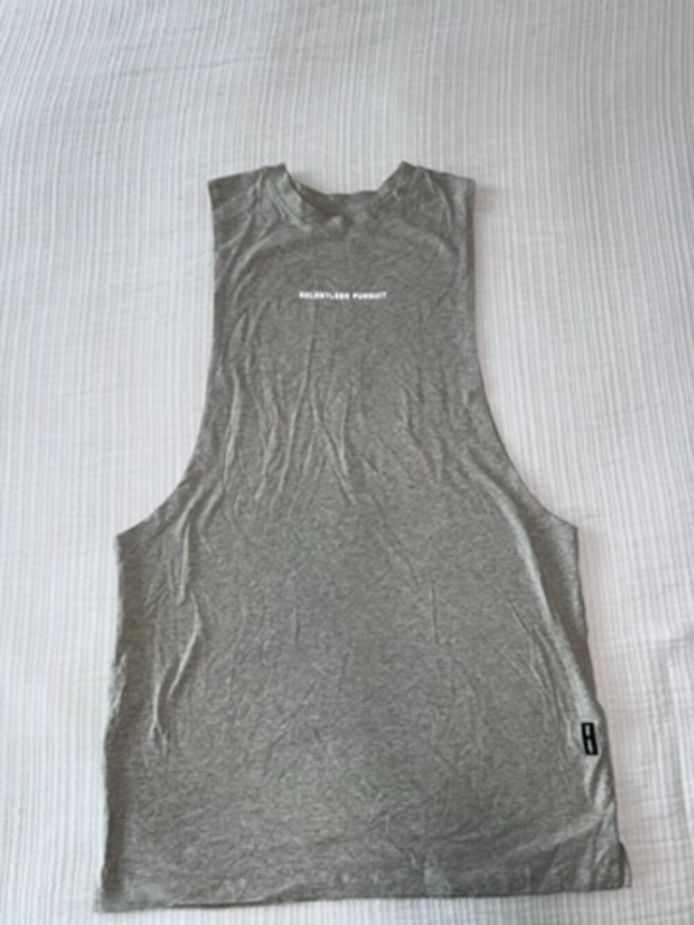 ASRV CottonPlus Muscle Tank Heather Grey Men's Size M DSG-0484